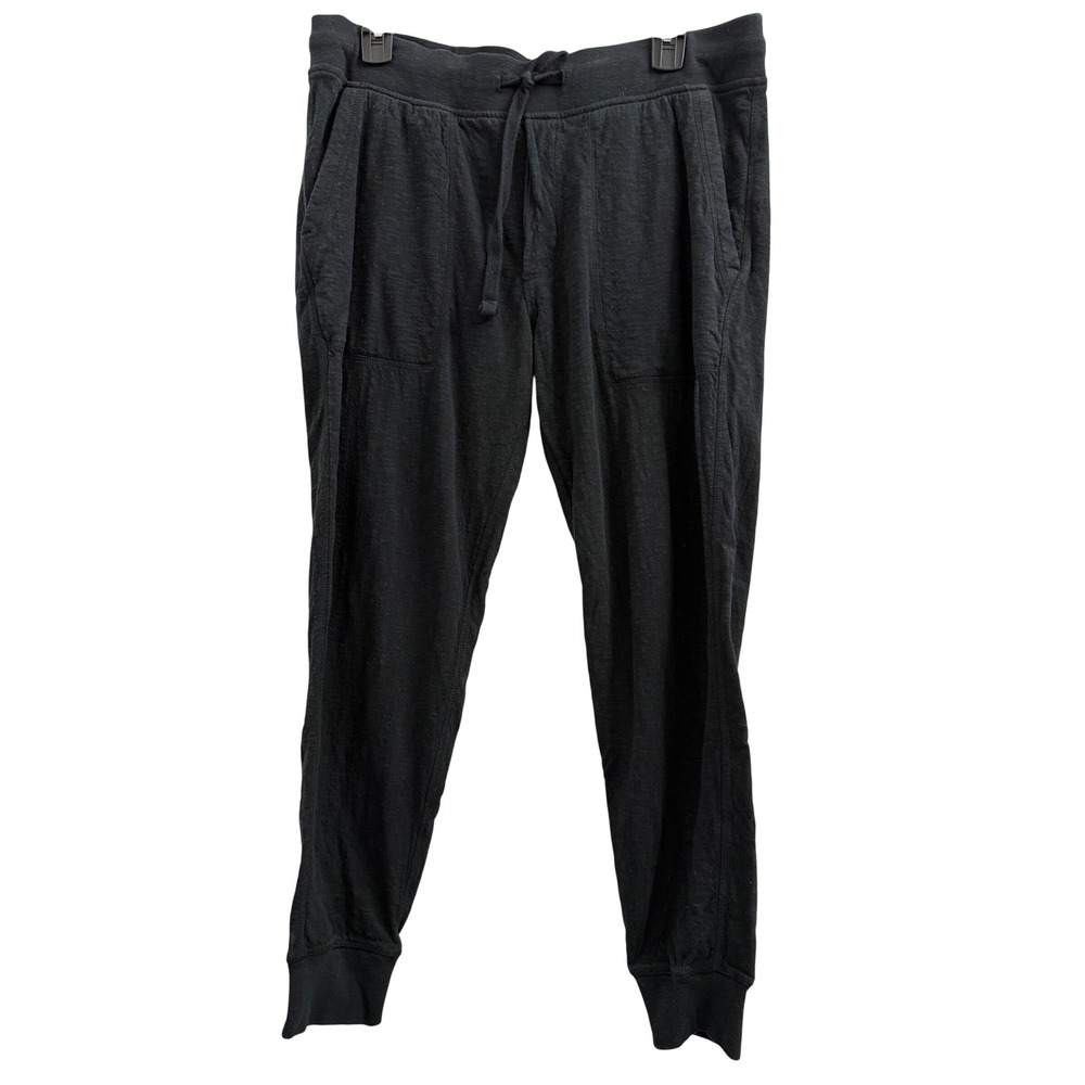 J.Crew Mens Knit Goods Jogger Sweatpants‎ Black Medium AZ684 HO22 Drawstring - Picture 2 of 6